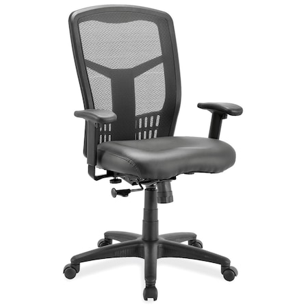 Officesource CoolMesh Collection Swivel Tilt, High Back Chair with Black Frame OSTW8906LBK